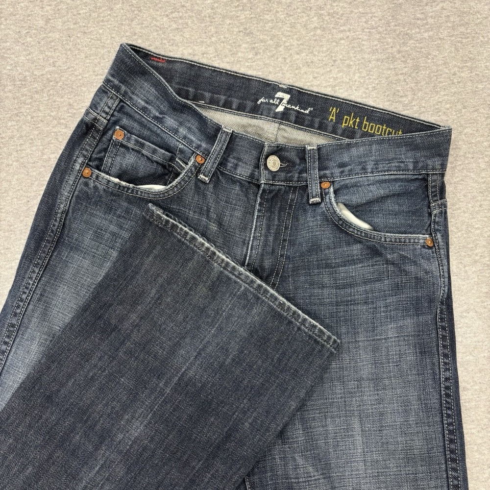7 For All Mankind 'A' Pkt Bootcut Jeans Women's Size 28 (Fits 29x33) Dark Wash